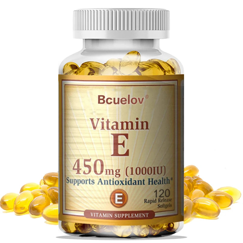 Bcuelov Vitamin E 1000 IU (450 mg) — Antioxidant & Immune Support