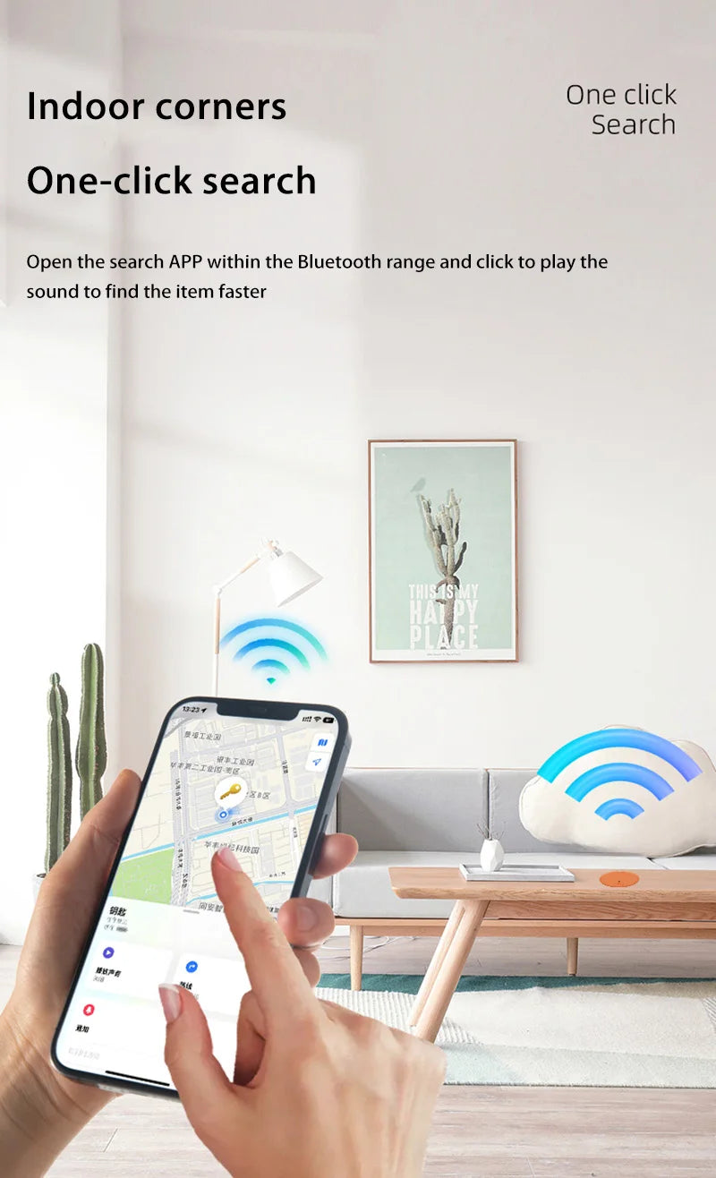 MIJIA Smart Bluetooth Tracker — Compatible with Apple Find My, Anti-Lost GPS Tag for Keys, Wallet, Car, or Bike (Waterproof, 38mm)