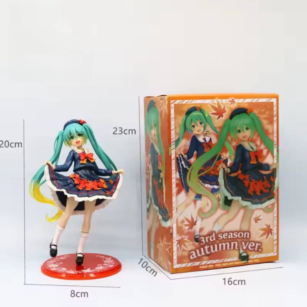 Hatsune Miku Desktop Cute Action FigureNeko T-Shirt Ver. Anime Figurine Kawaii Girl Model Toy Gift