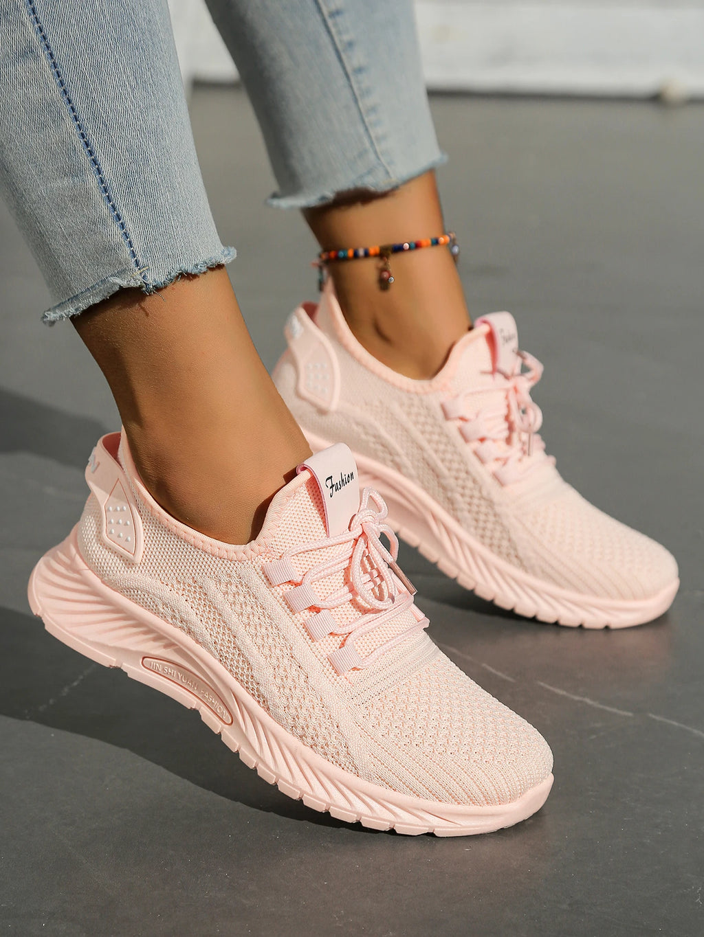 Women’s Casual Fly-Weaving Sneakers (SA1806) — Lightweight, Breathable Lace-Up | Fall 2025 Trend