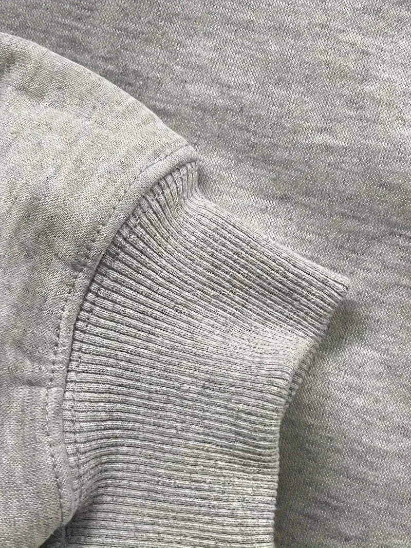 Plus Size Thick Zip-Up Hoodie Coat – Ribbed Pocket Sweatshirt Jacket