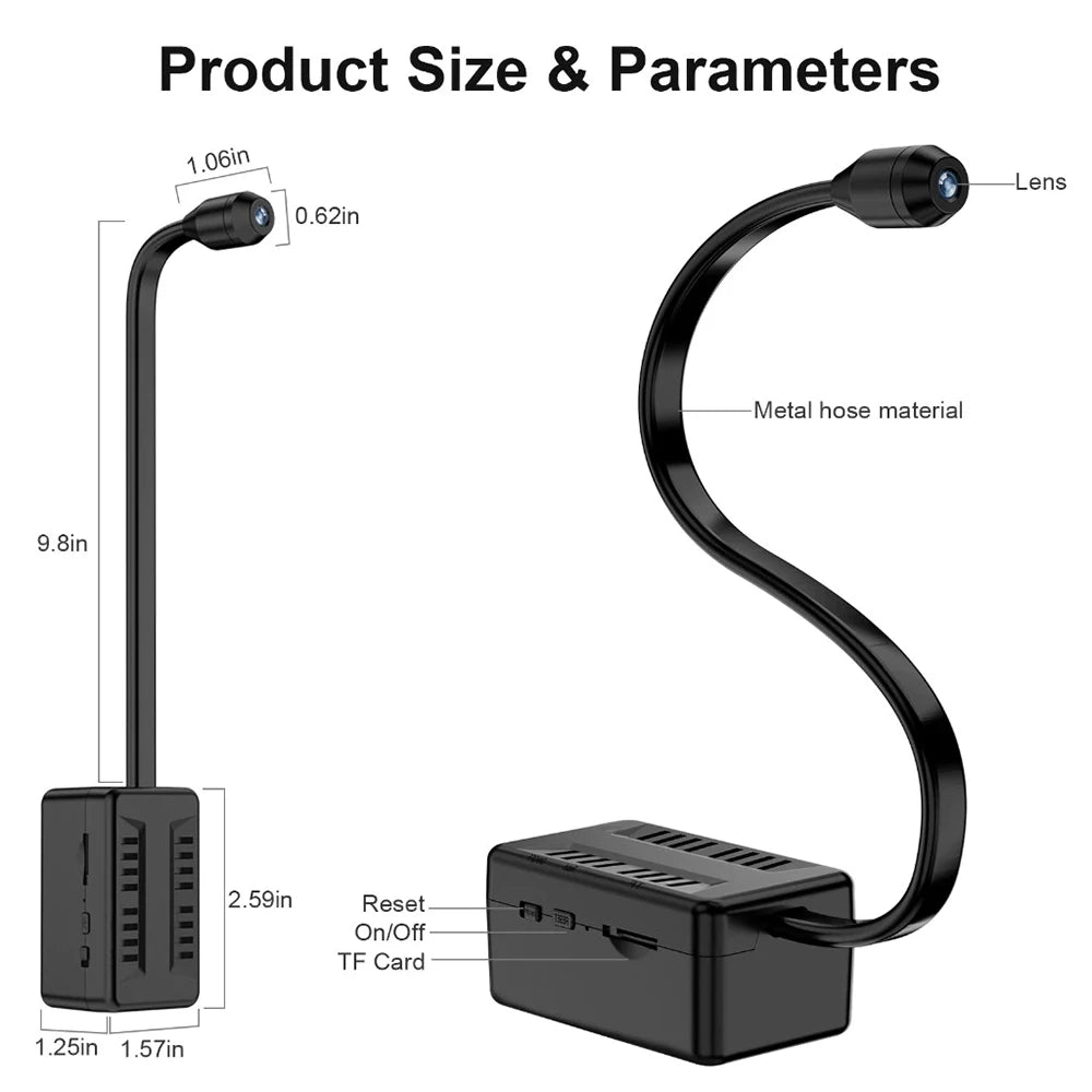 Mini Wifi HD 1080P Surveillance Camera with Adjustable Lens Remote Monitoring Home Security Wireless IP Camera Loop Record Cam