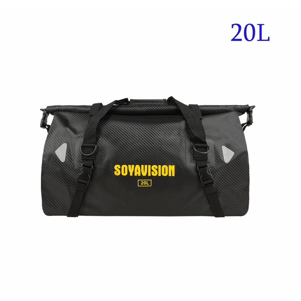 Motorcycle Waterproof Tail Bag Travel Outdoor Dry Luggage Roll Pack Bag 20 /40/66 Motorbike Luggage Backpack Motorcycle Seat Bag