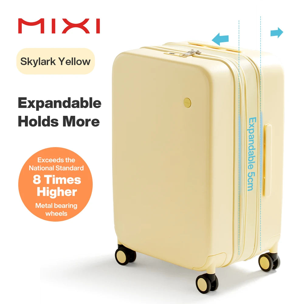 Mixi New Design Puristic Expandable Travel Luggage TSA Lock Lightweight Large Capacity PC Suitcases Spinner Wheels 20 24 26Inch