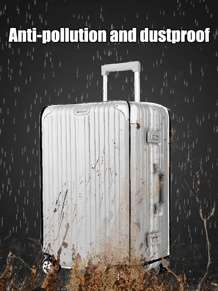 Transparent Pvc Luggage Protective Cover Wheeled Luggage Protective Cover Wear-Resistant Outer Cover Transparent Protective