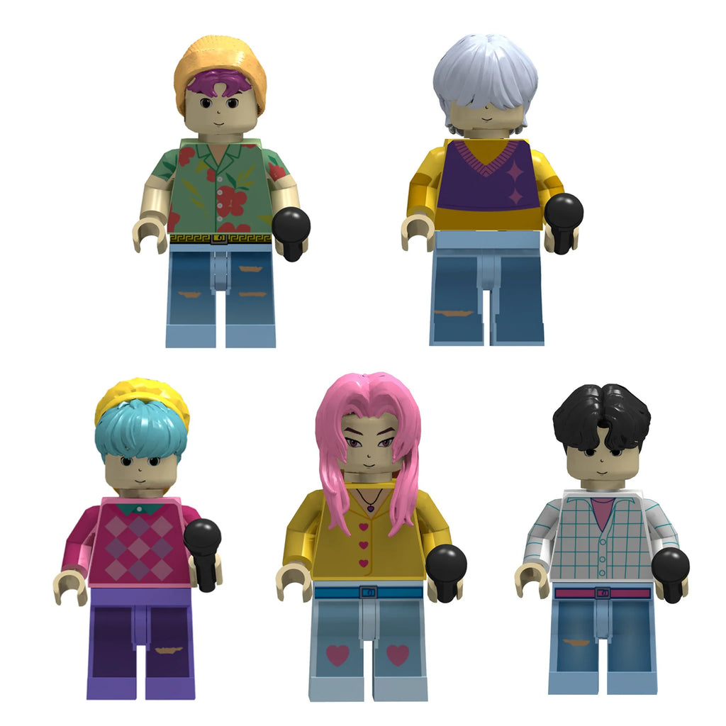 New Kpop Demon Hunters Mini Action Figure Building Blocks Toy Peripherals Desk Decoration Collection Figures Toy Christmas Gift