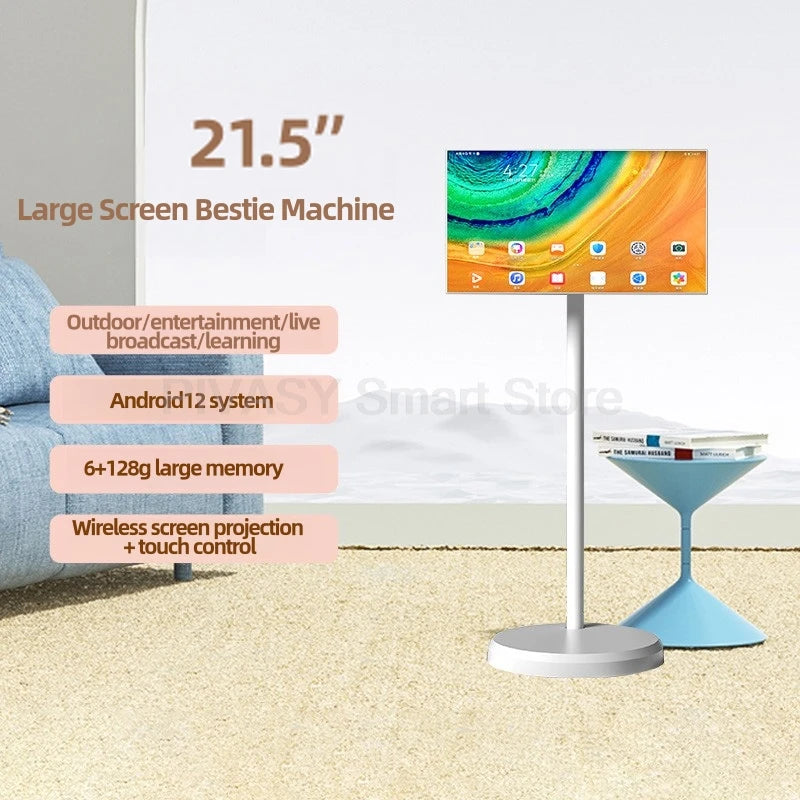 Popular 21.5 Inch Smart Display Touch Screen Android 12 Portable Smart Tv Indoor Conference Mobile Monitor for Gym Gaming Live