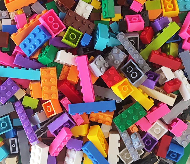 125/250g DIY Building Blocks Bulk Lot Pack Sorte Thick Bricks Block Plate Toys Small Particles Bulk Fit Legoeds Gift for Kids