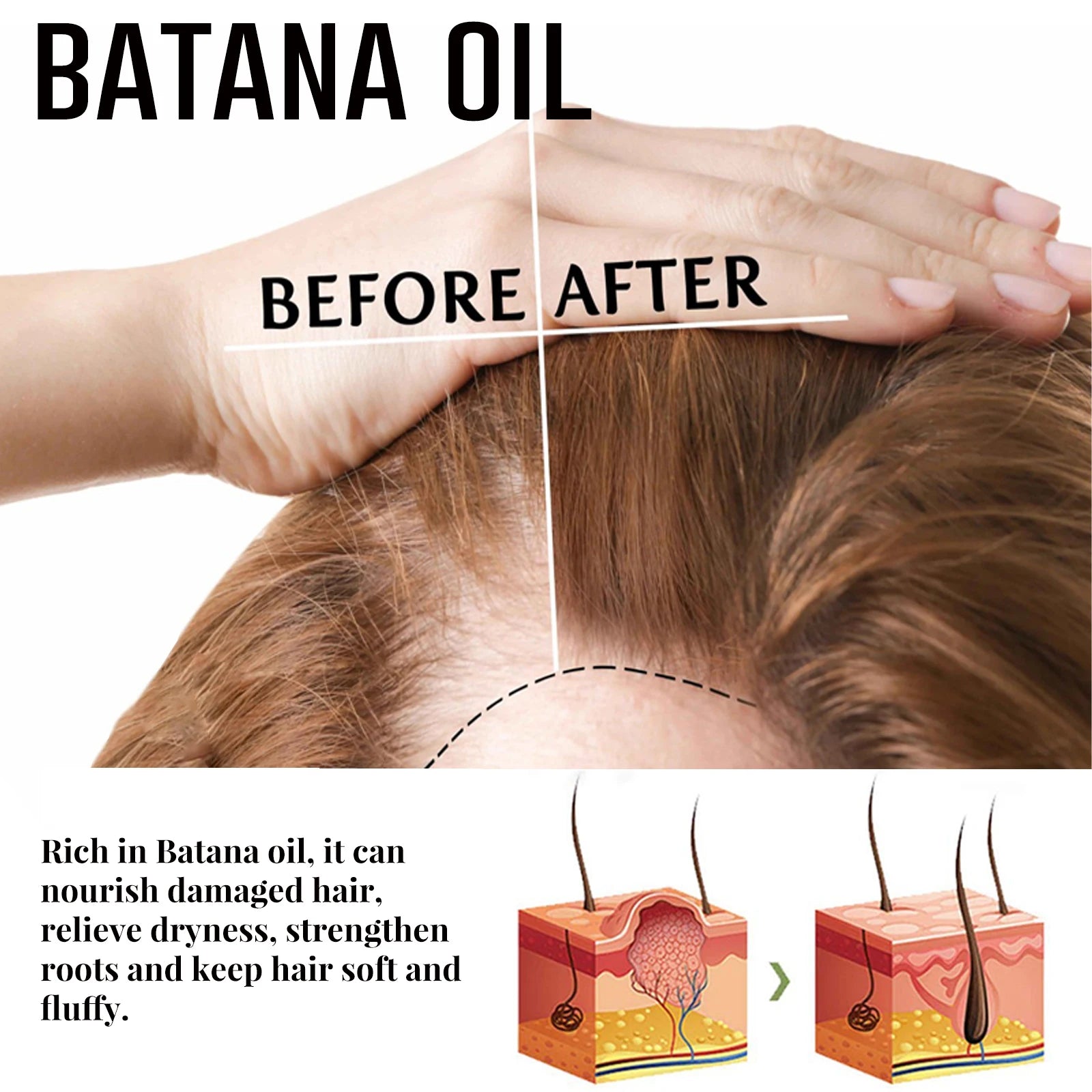 Batana Oil Hair Growth Set – Lightweight Root & Scalp Care (30ml)