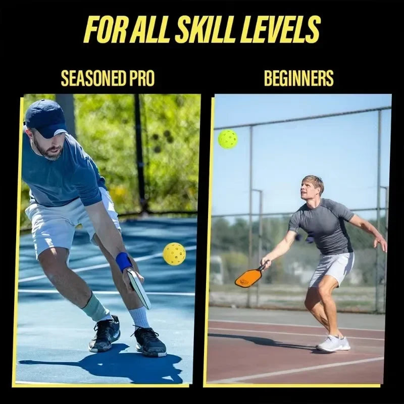 Outdoor Pickleball Balls — 40-Hole Tournament Standard (74 mm, PE Material)