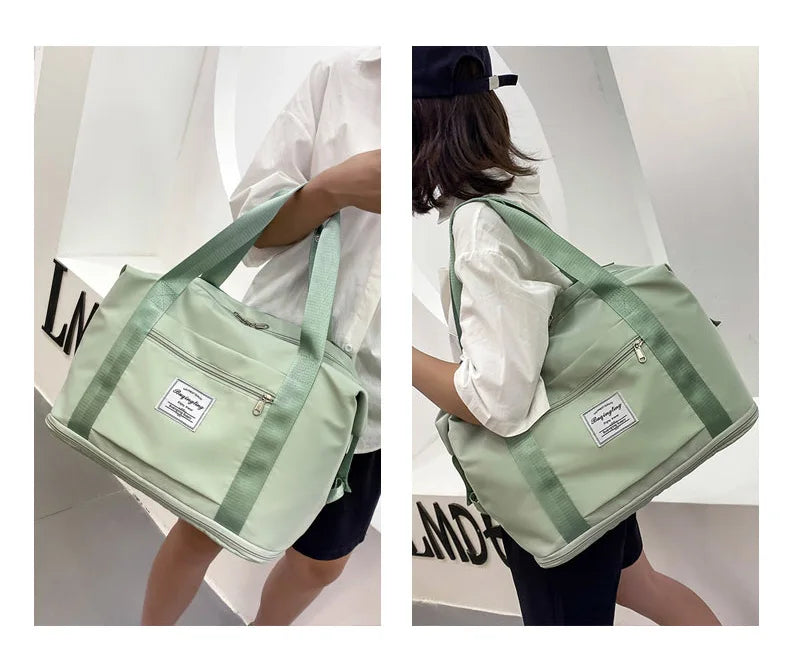 Large Capacity Expanding Double back Travel Bags Luggage Organizer Bag Handbag Waterproof Foldable Travel Clothes Storage Bag