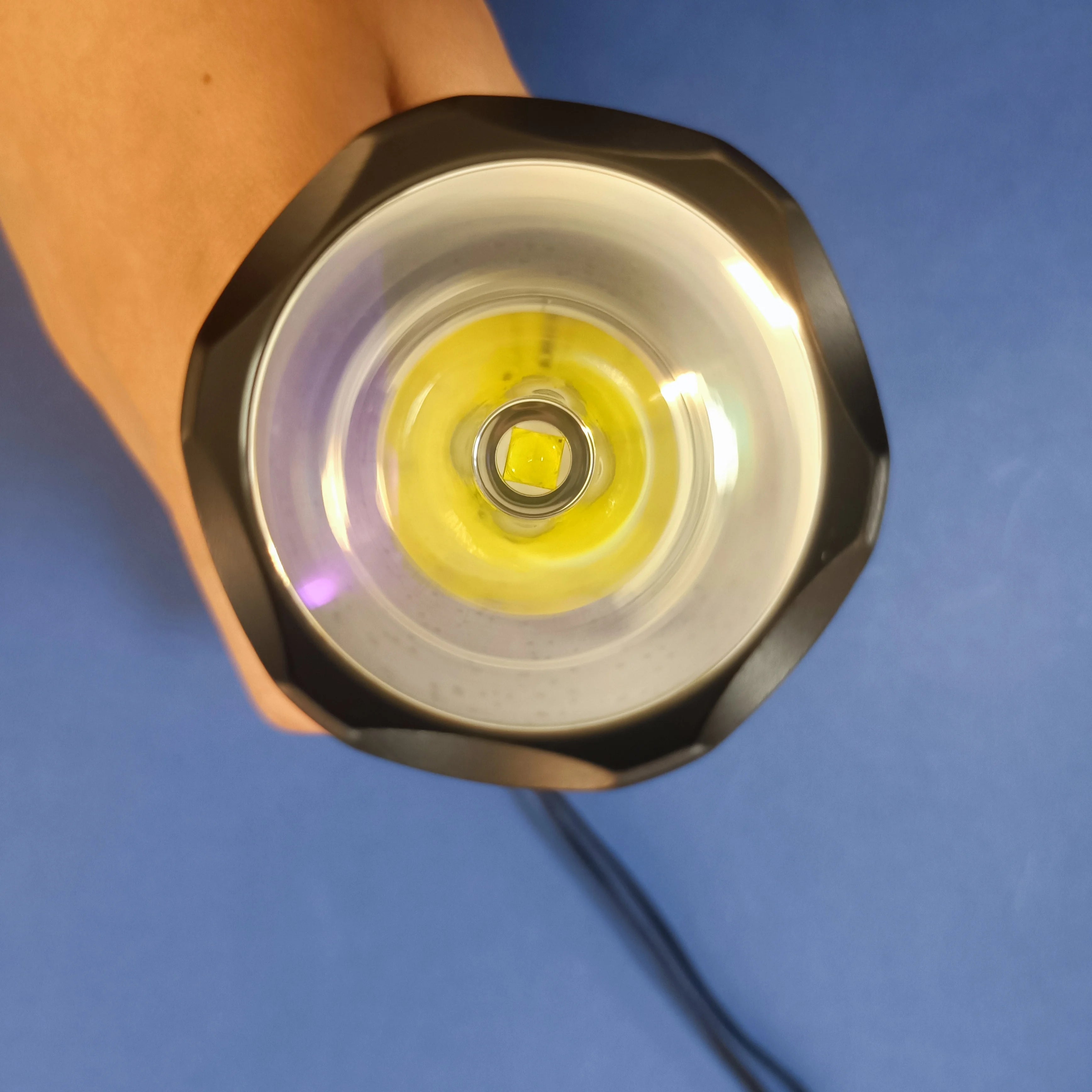 [Clearance Sale] USB Rechargeable Strong Power Flashlight Outdoor Waterproof Tactical Lantern Rotatable Lamp Emergency Light