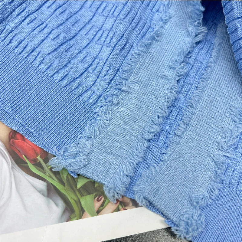 YuooMuoo 2026 New Arrival Women Knitted Long Dress Elegant V-neck Single-breasted Split Sweater Dress Office Lady Vestidos