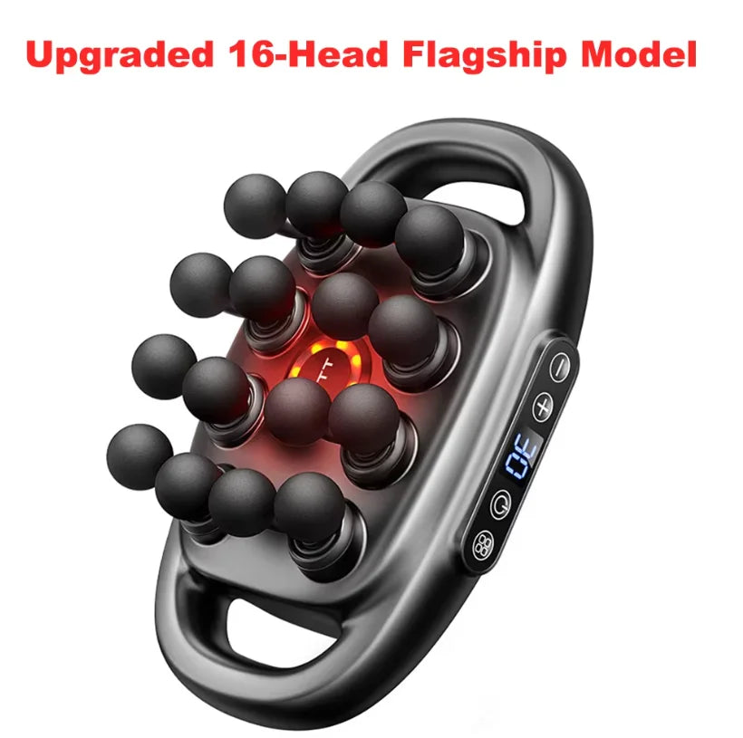 16-Drive 8-Head Massage Gun Set Fascia Gun High Frequency Vibration Muscle Relaxation