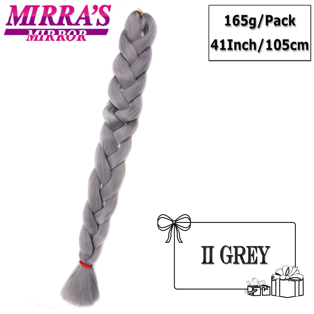 Synthetic Long Jumbo Braids Hair 82 Inch Pure Braiding Hair Extensions Afro Fake Hair High Temperature Fiber Box Braid