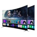 65 Inch Curved Smart Android TV, 4K Ultra HD LED Television with Ultra-Thin Bezel, Netflix YouTube Supported