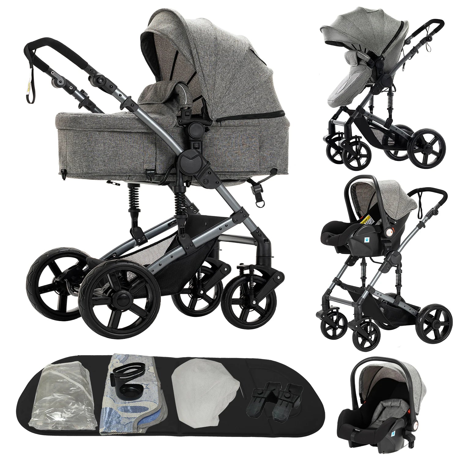Stroller,Baby stroller,baby accessories,baby cars,Stroller 3 in 1,Convertible Bassinet Push,Light stroller,2 in 1 Baby Stroller,