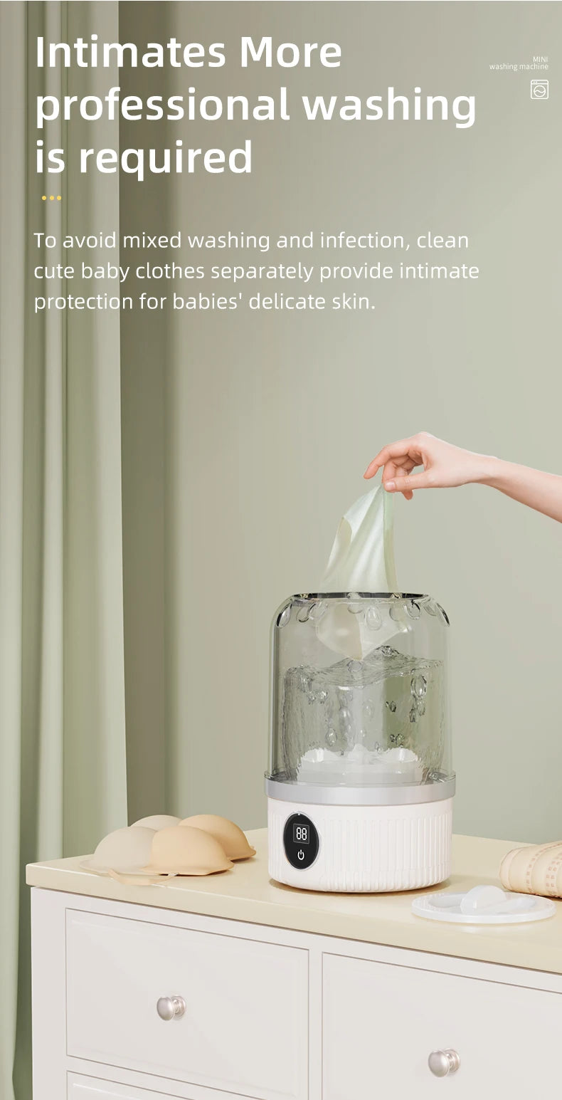 Mini Household Electric Washing Cup Underwear Socks Small Wireless Charging Washing Machine Pet clothes washing machine