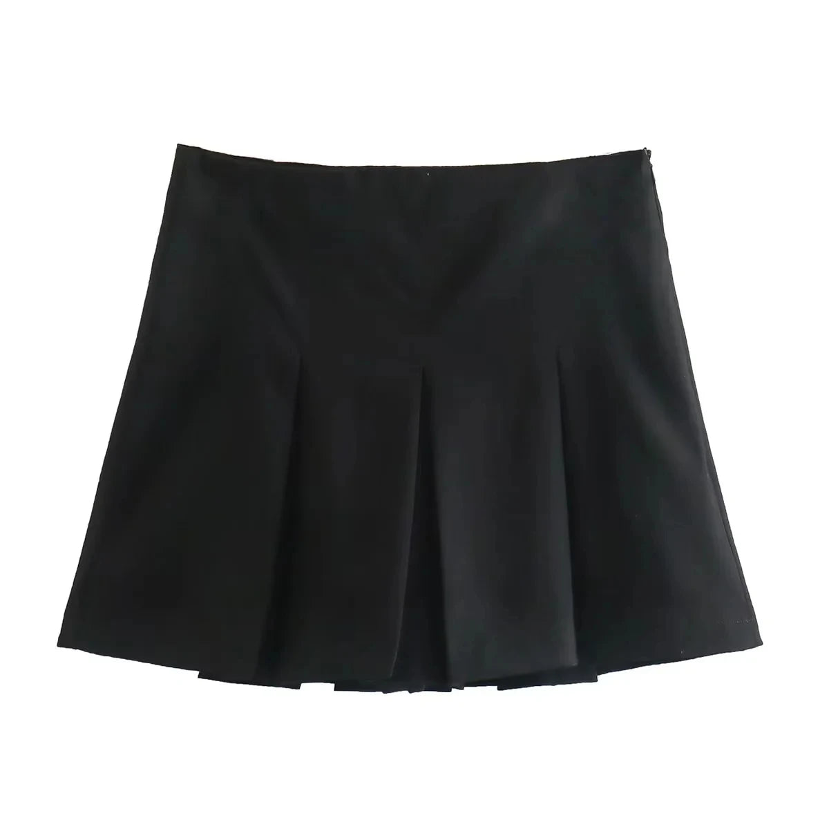 KONDALA 2025 Fall Winter Women Casual Tierred Mini Skirts Fashion Vintage Solid High Wasit Ruffles Pleated Sexy Shorts Skirts