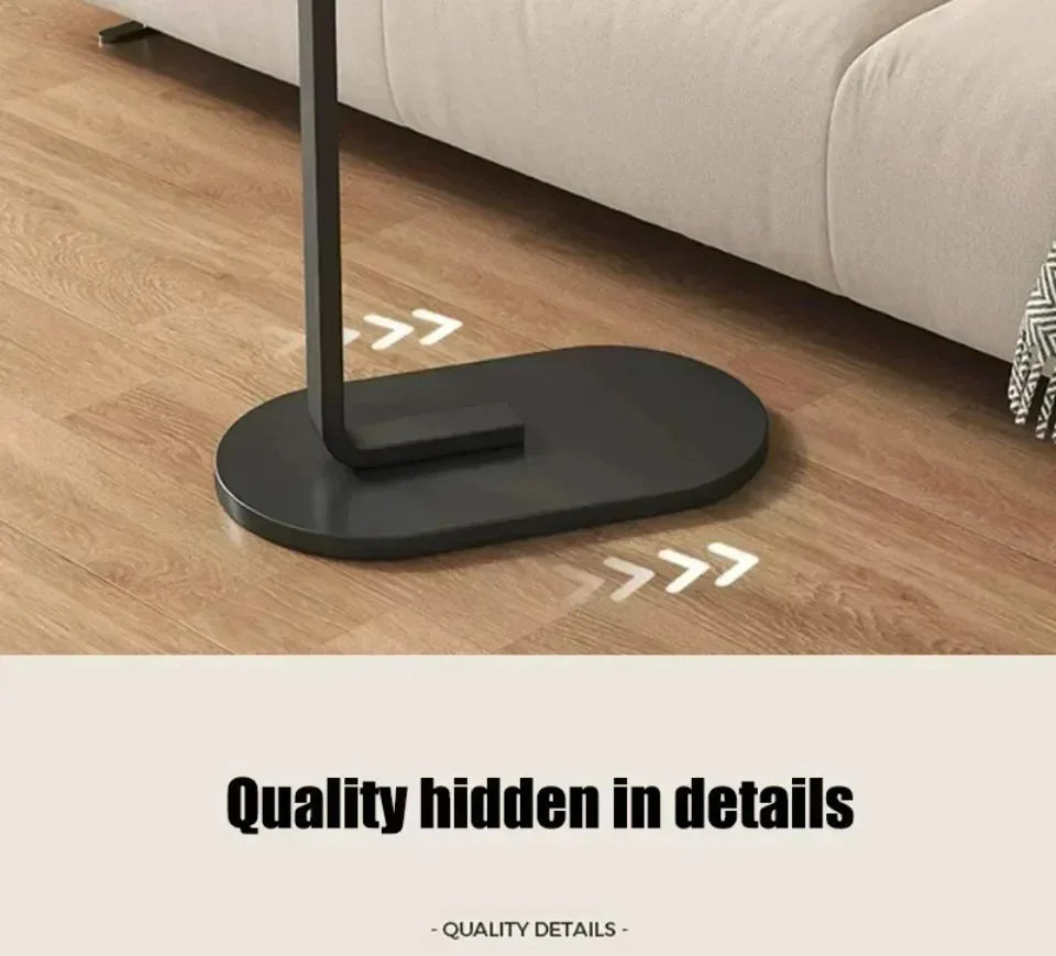 Modern Light Luxury Compact Coffee Table – C-shaped Portable Side Table for Living Room Sofa