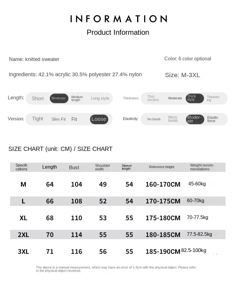 Pullover Knitwear Sweatshirts Long Sleeve Shirt Jacket Fashion V Neck Streetwear Tops Casual Wool Knit Sweater Men Clothes Coat