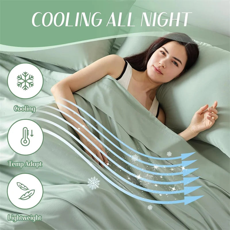 100% Organic Bamboo Bed Sheet Set – Silky, Breathable Hotel Luxury