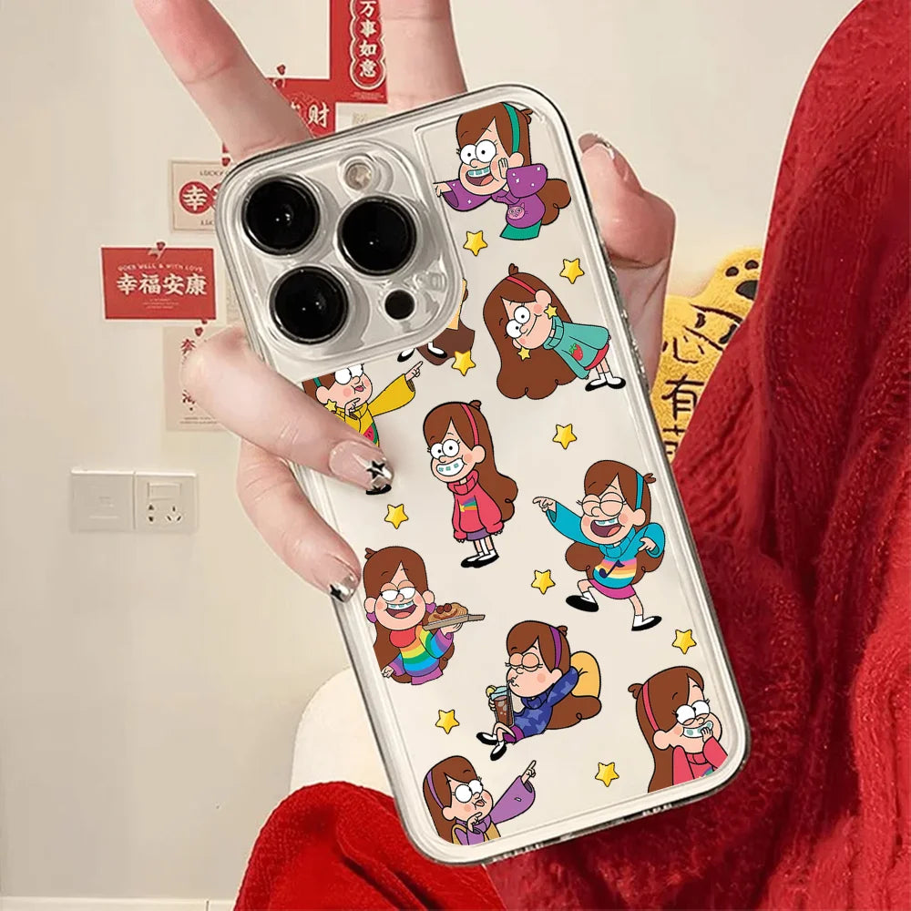 Cartoons Anime Phone Case FUNDA For IPhone 12 11 13 14 15 16 17MINI Max Pro Plus Shockproof Soft G-gravity F-falls Bill Cipher