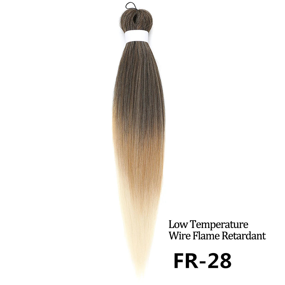 Chorliss Pre-Stretched Jumbo Braids — 24"/26" Synthetic Yaki Ombre (80–90 g, 105 Colors)