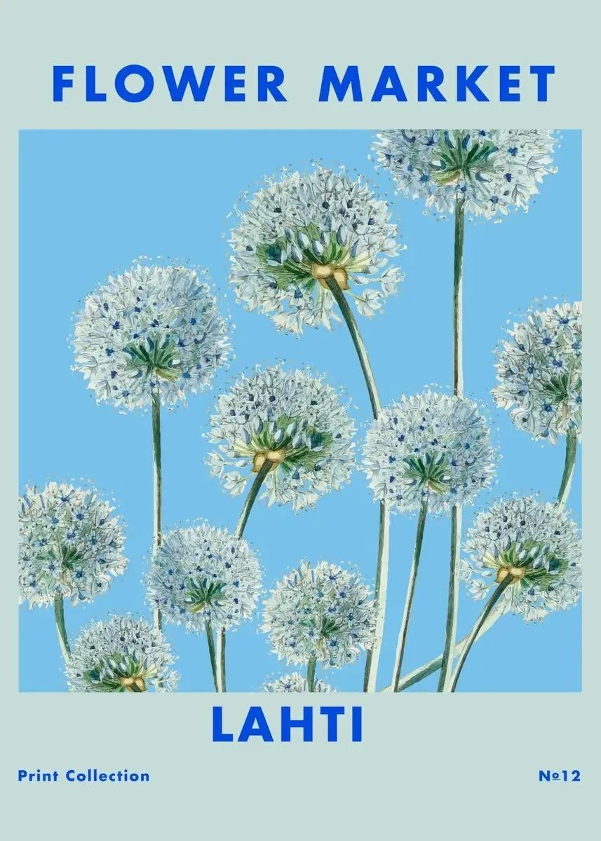 Boho Flower Market Retro Wall Art – Minimalist Canvas Print