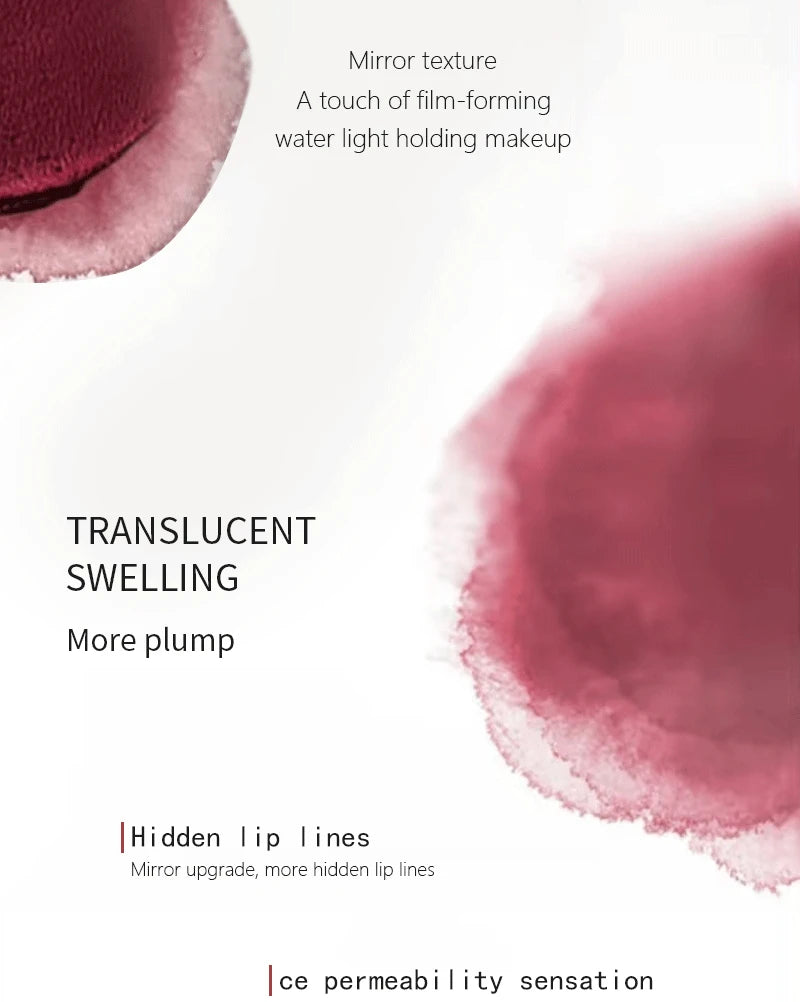 Pink Mirror Crystal Lip Gloss Makeup Water Glass Lip Glaze Plumping Waterproof Jelly Lip Tint Lipstick Moisturizing Beauty Lips