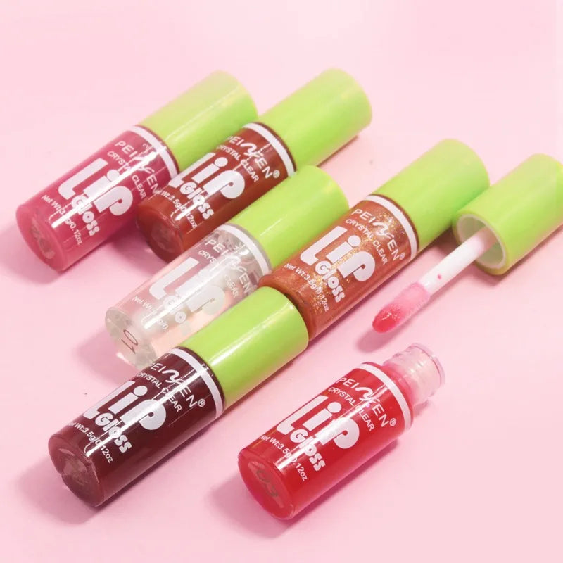 6PCS Moisturizing Lip Gloss Transparent Lip Oil Hydrating Lip Glaze Lip Plumper Hydrating Make Up Liquid Lipstick Lips Cosmetics