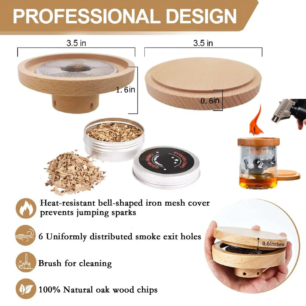 Premium Cocktail Smoker Kit for Whiskey & Bourbon Drinkers - Drink Infuser Set for Cocktails Ideal for Old Fashioned Cocktail