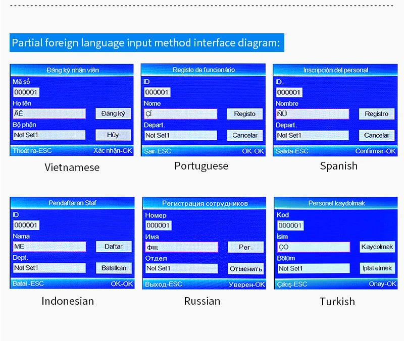 Asia-Teco M10H Fingerprint Time & Access Terminal (2.4" TFT)
