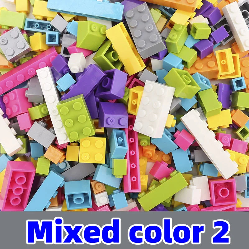 125/250g DIY Building Blocks Bulk Lot Pack Sorte Thick Bricks Block Plate Toys Small Particles Bulk Fit Legoeds Gift for Kids