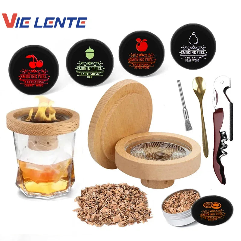 Premium Cocktail Smoker Kit for Whiskey & Bourbon Drinkers - Drink Infuser Set for Cocktails Ideal for Old Fashioned Cocktail