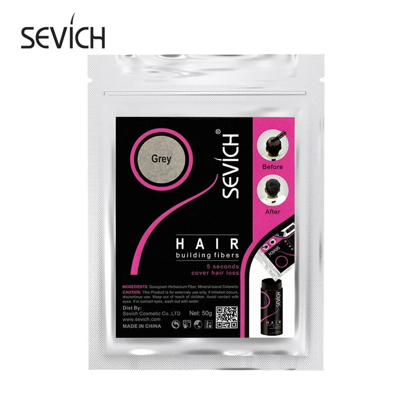 Sevich 10 Colors Hair Fiber 50g Hair Building Fiber Powder Keratin Instant Hair Growth Fiber Refill Hair Loss Hair Care Product