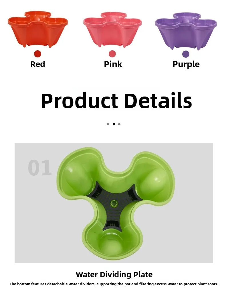 Plastic Flower Pot Multi-Layer Planting Box