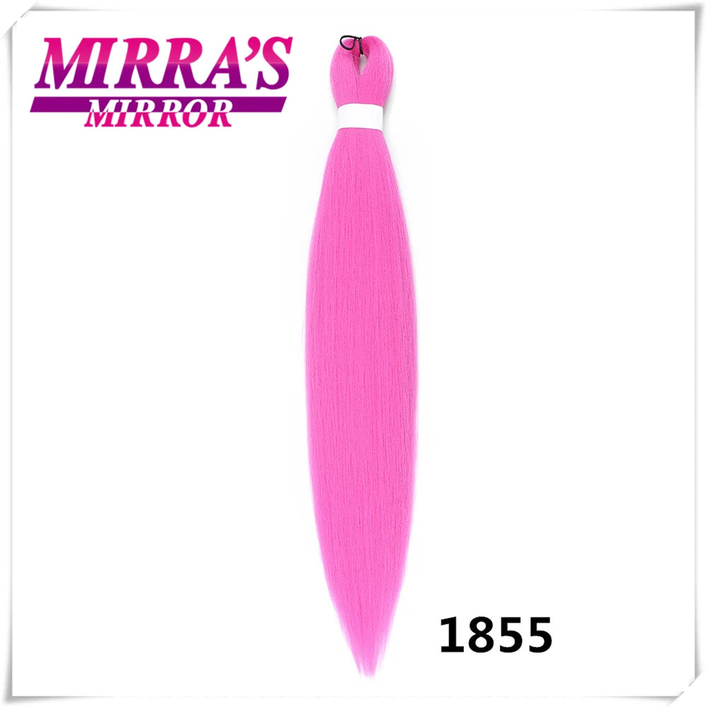 Braiding Hair Pre Stretched Soft Yaki Synthetic Crochet Hair Braid Extension Hot Water Setting Green Pink Orange Yellow Hair