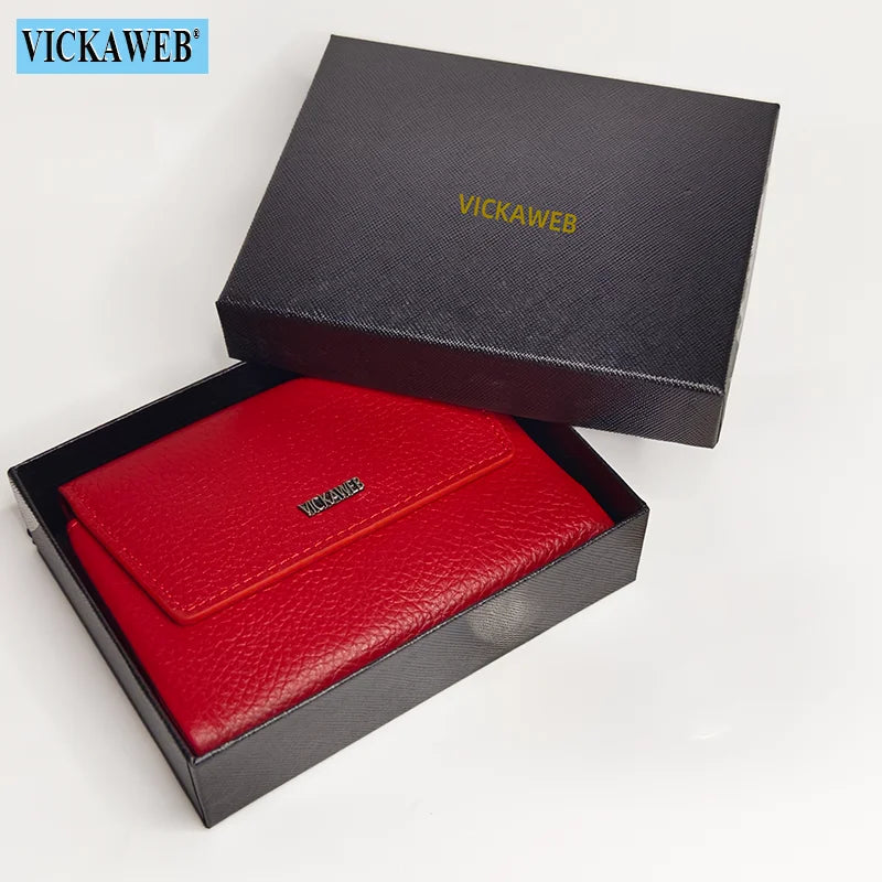 VICKAWEB Magnetic Wallet Women Short Genuine Leather Wallets Fashion Alligator Hasp Wallet Female Small Woman Wallets And Purses