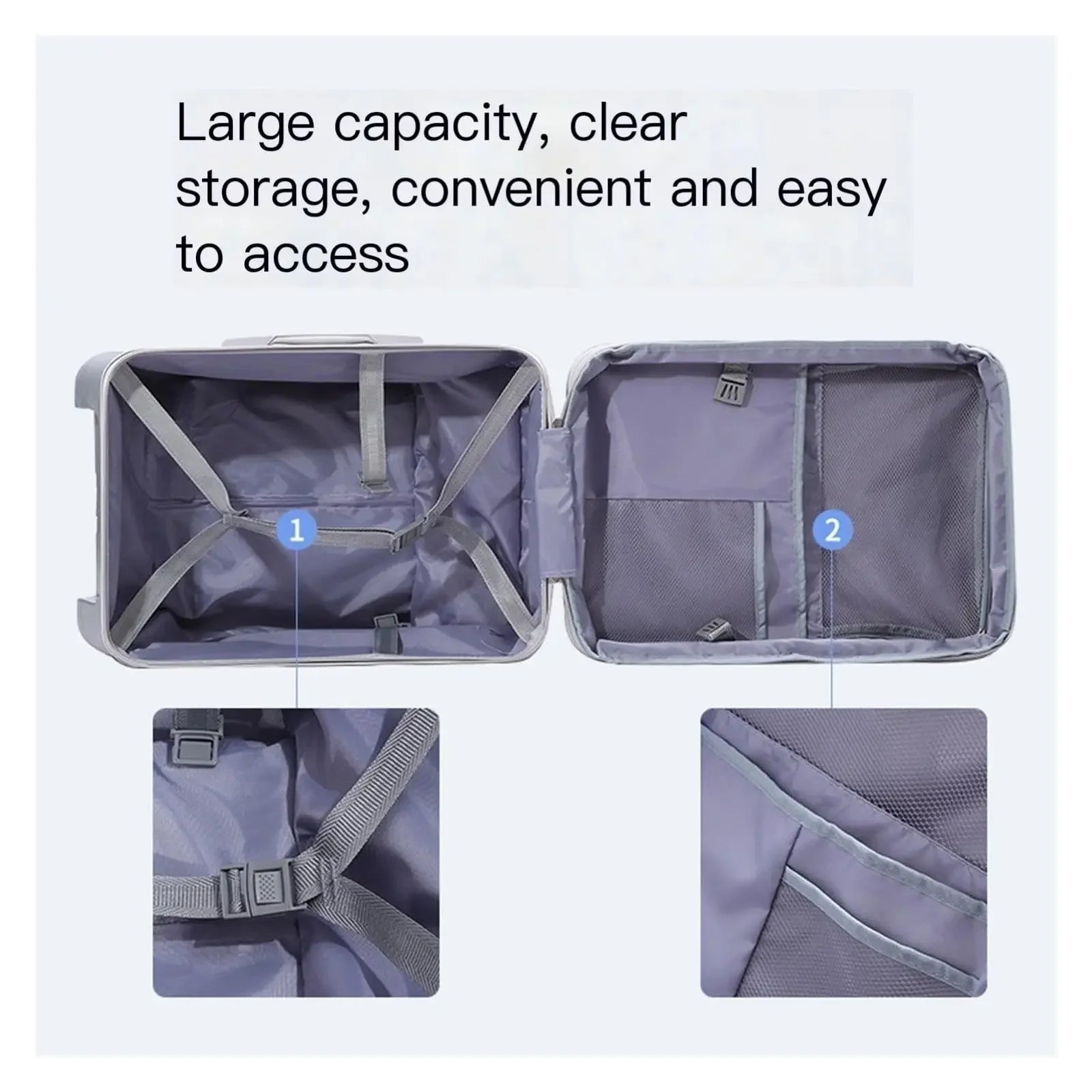 Kid Suitcase Luggage with Spinner Wheels,Large Suitcases with Child Seat Design,20 Inch Hardside Carry on Luggage for Travel