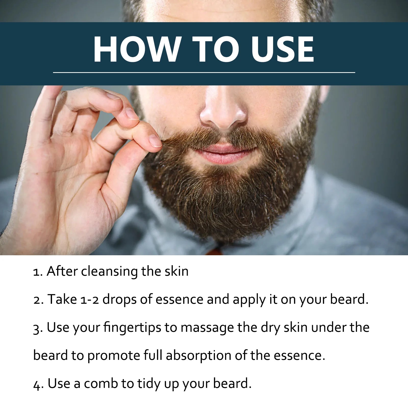 Natural Hair Care Essential Oil Ginger Polygonum Multiflorum Deep Nourish Thicken Soft Smooth Serum for Hair Beard Growing Care