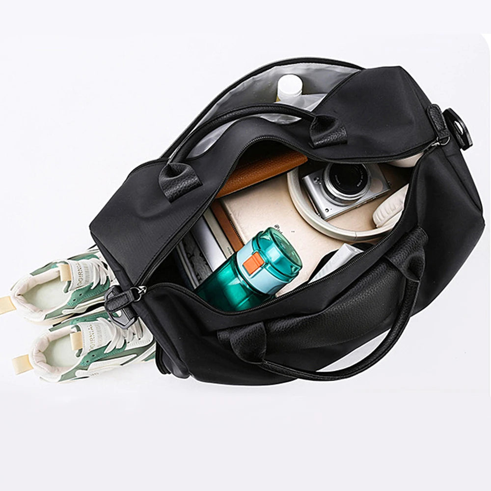 Travel Duffle Large Capacity Handbag Custom Name Canvas Business Trip Storage Bag Personalized Crossbody Bag Luggage Tote Bag