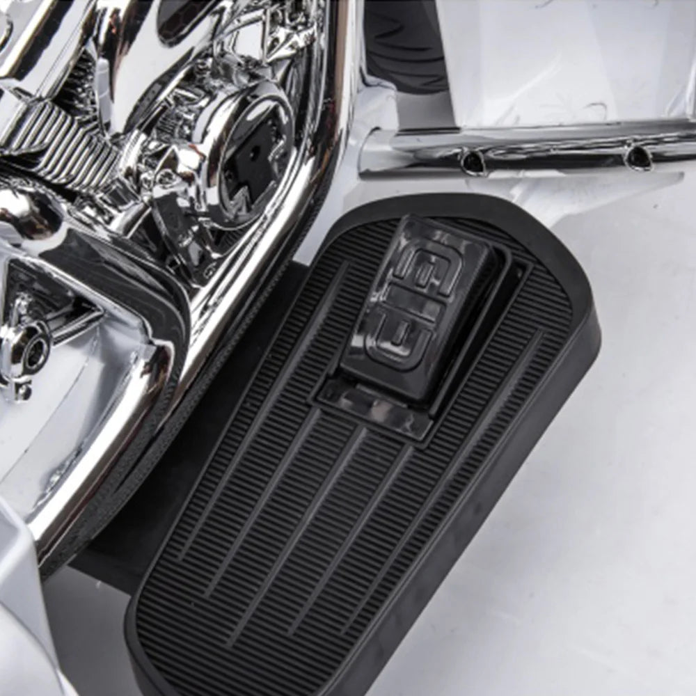 12V Dual-Seat Kids Electric Ride-On Motorcycle | 3-Wheel Motorbike with Key Start, Headlights & Storage Box