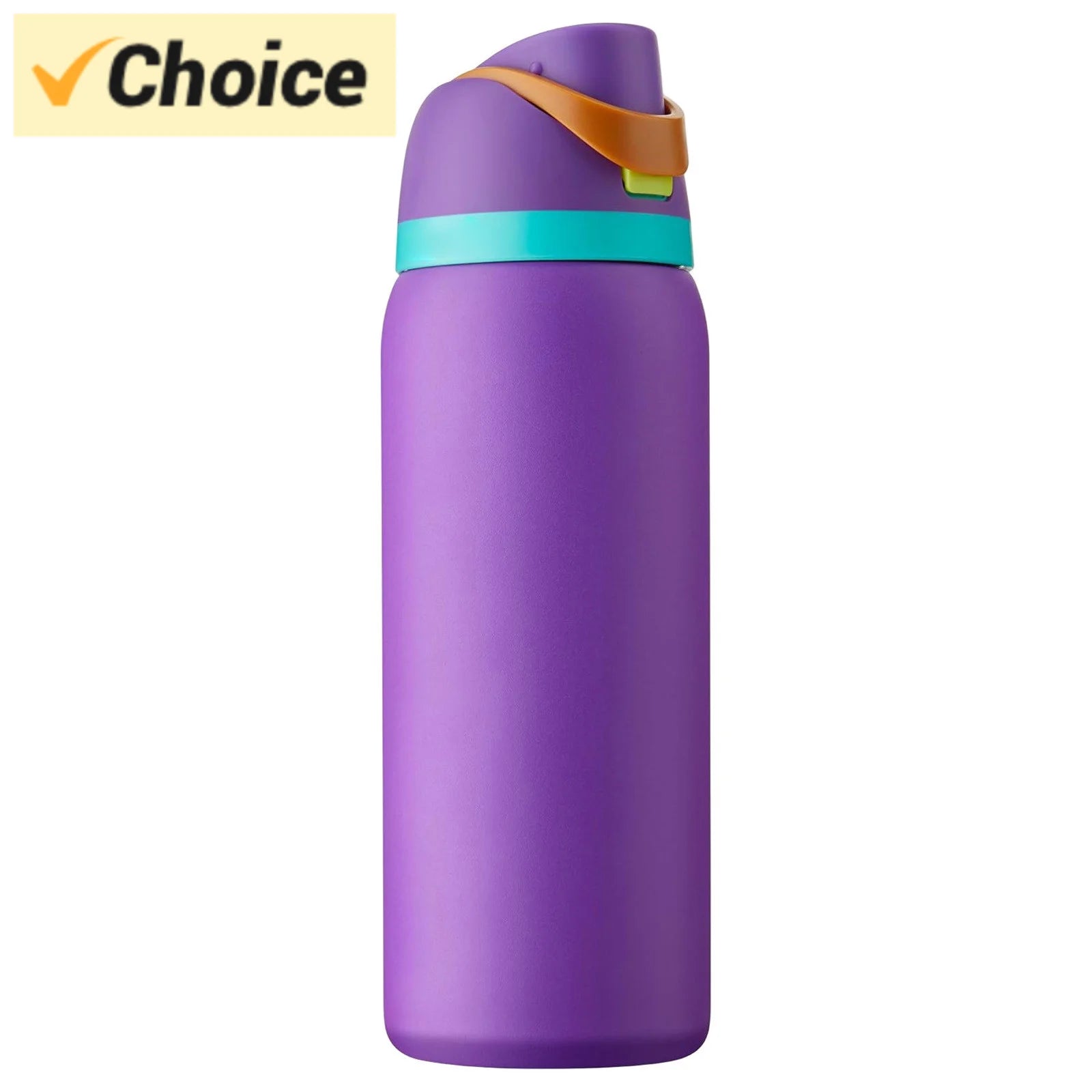 24oz Double Layer Stainless Steel Insulated Cup Water Cup Handle Cover Stainless Steel And Vacuum Insulated Leak Proof Soft Cove