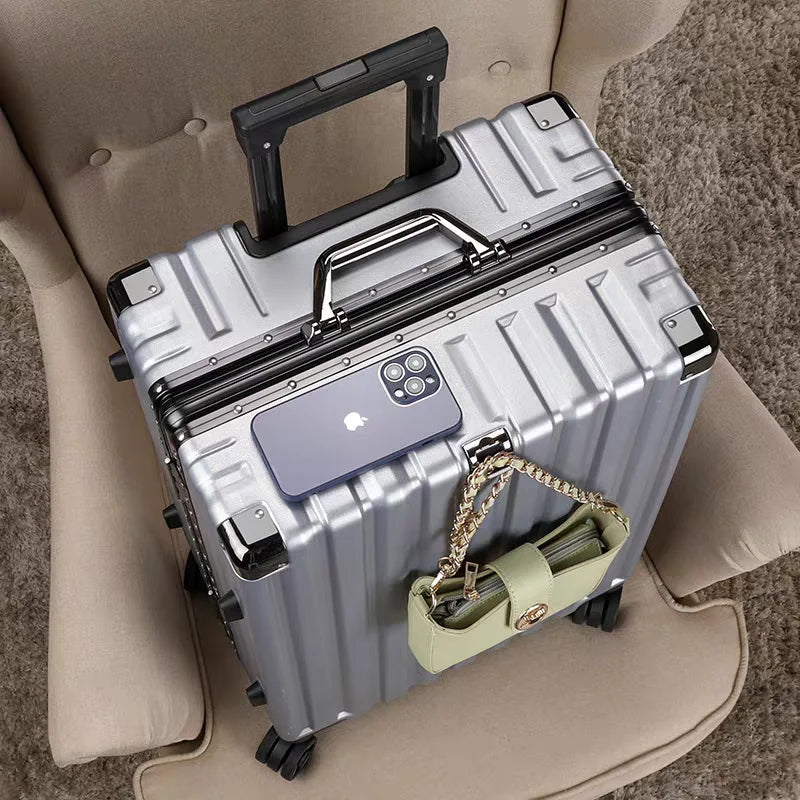 20inch 22inch 24inch 26inch Trolley Suitcase Suitcase Aluminum Frame Closure Hard Shell Storage Box Outdoor Travel Universal Wheel Password Lock