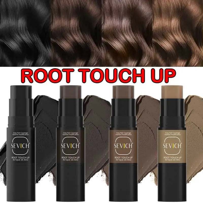 One-Time Hair Dye Pen with Brush Waterproof Hair Touch Up Stick Quick Coverage for White & Gray Long Lasting Temporary Concealer