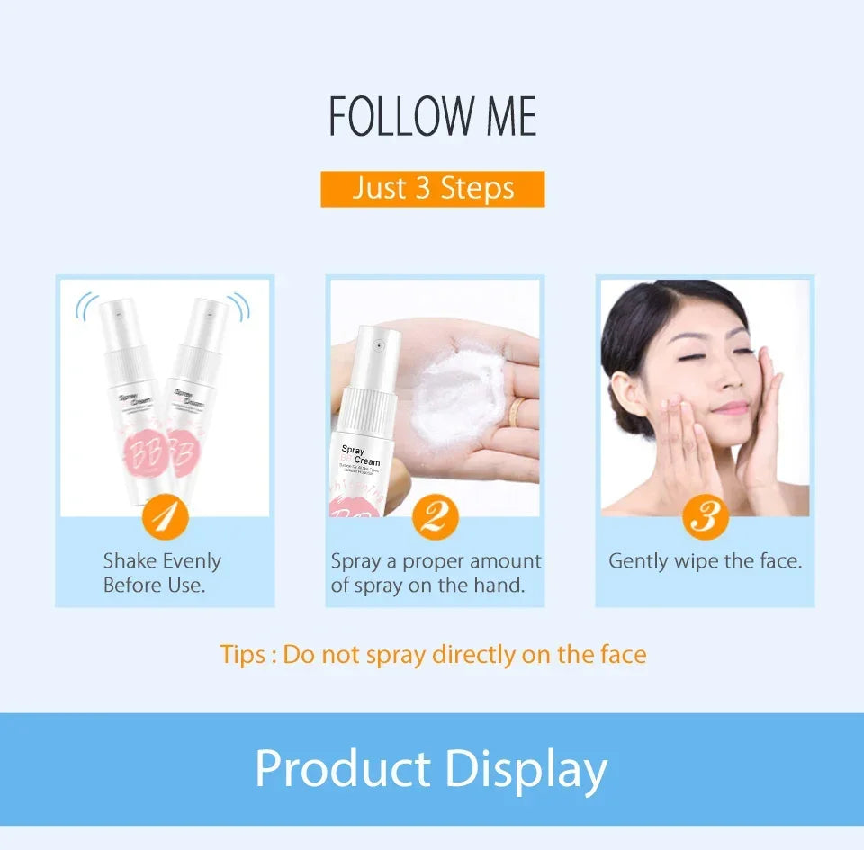 BB Cream Whitening Moisturizing Base Spray Waterproof Concealer Brighten Face Beauty Skin Care Foundation Makeup Korean Cosmetic