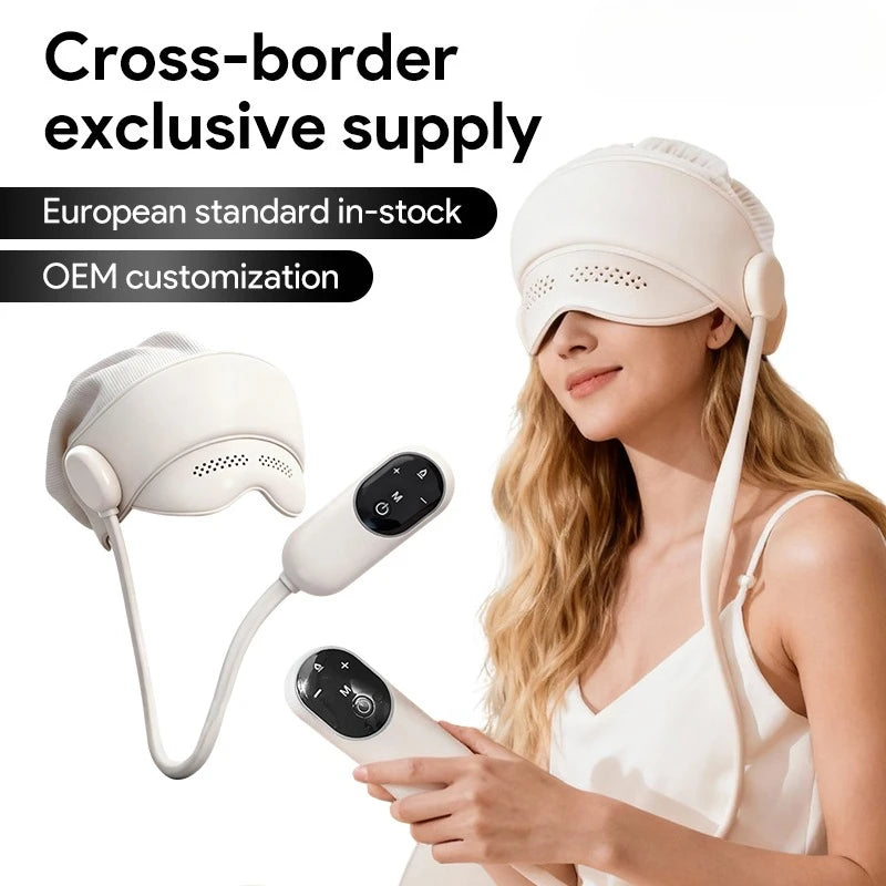 Graphene Heating Head Massager – Air Pressure & Eye Hot Compress for Relaxation & Better Sleep Relax Improve Sleep Stress Relief