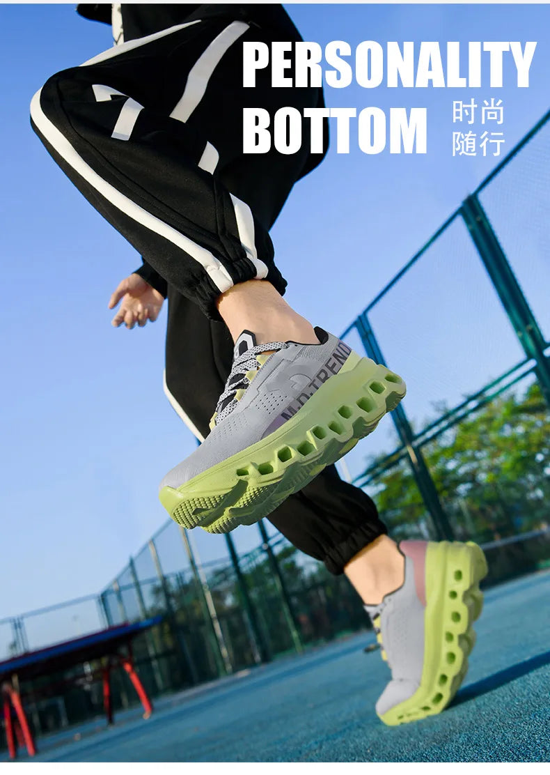 Men’s Breathable Air-Cushion Running Shoes – Lightweight Graffiti Sneakers