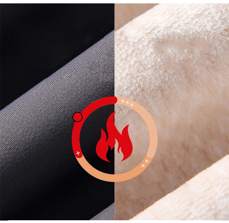 BIVIGAOS Snowflake Velvet Warm Sharkskin Leggings — Fleece-Lined High-Waist Winter Pants for Women